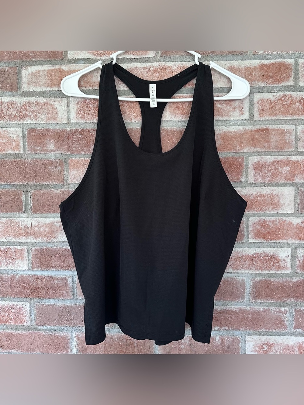 Athleta Racerback Tank Top Women’s XL Black Breathable Workout Running Gym